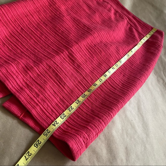 Anthropologie Moulinette Souers Pink Textured Pencil Skirt 2 - Picture 4 of 7